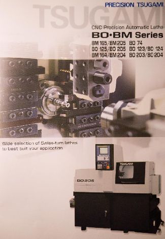 TSUGAMI BO 205 HIGH PRECISION CNC SLIDING HEAD LATHE