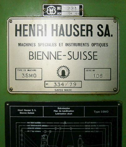 HAUSER 3SMO JIG GRINDER