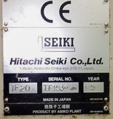 HITACHI SEIKI HI-TURNER TF20 CNC LATHE