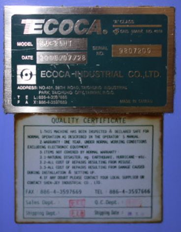 ECOCA SJ-25HT CNC LATHE