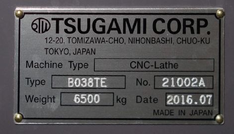 TSUGAMI BO38TE CNC SLIDIG HEAD LATHES - 11 AXIS (QTY 2)