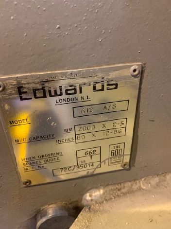 F J EDWARDS BESCO TRUFOLD 612 A/S MANUAL SHEET METAL FOLDER