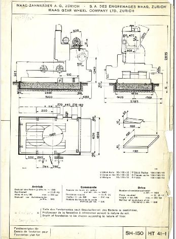 MAAG SH-150 GEAR SHAPER WITH INTERNAL SHAPING AND TAILSTOCK