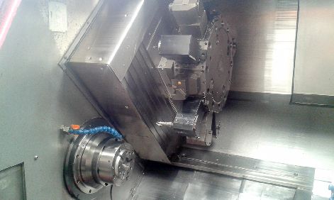 GILDEMEISTER MF TWIN 65 TWIN SPINDLE CNC TURNING CENTRE WITH 12 STATION REVOLVER HEADS