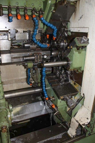 PACKAGE OF 3 WICKMAN 1" X 6 AUTO LATHES - LOT OF SPARES AND TOOLING - SWARF MANAGEMENT SYSTEM