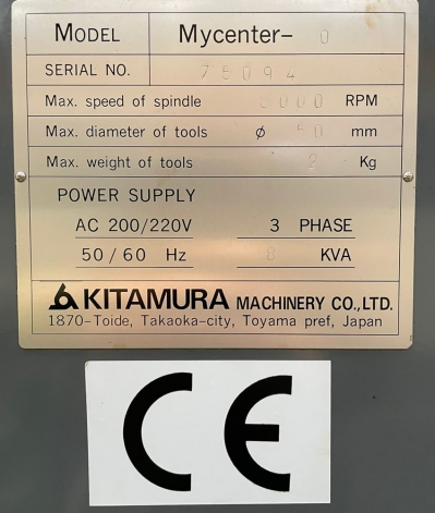 KITAMURA MYCENTER ZERO CNC VERTICAL MACHINING CENTRE