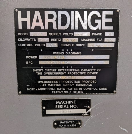 HARDINGE CONQUEST CS-GT CNC LATHE