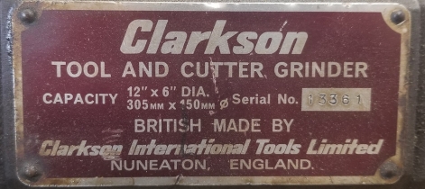 CLARKSON TOOL & CUTTER GRINDER