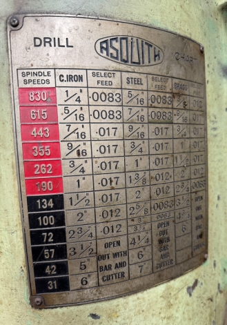 ASQUITH 6 FOOT RADIAL DRILLING MACHINE