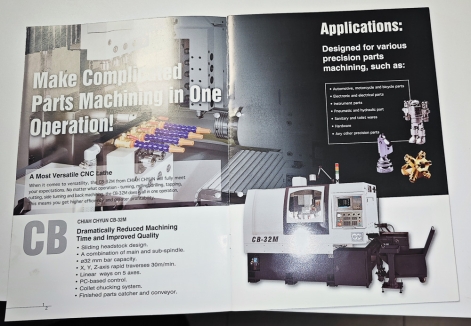 CHIAH CHYUN CB-32M 7-AXIS CNC SLIDING HEAD LATHE CHIAH CHYUN CB-32M 7-AXIS CNC SLIDING HEAD LATHE